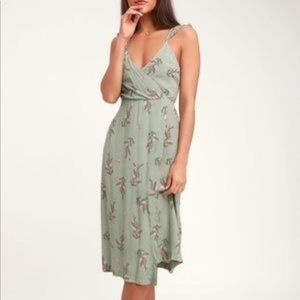 Lulus green floral dress